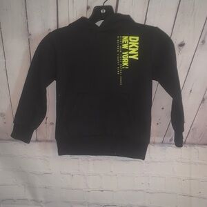 DKNY Black Pullover Sweatshirt with White Logo Print